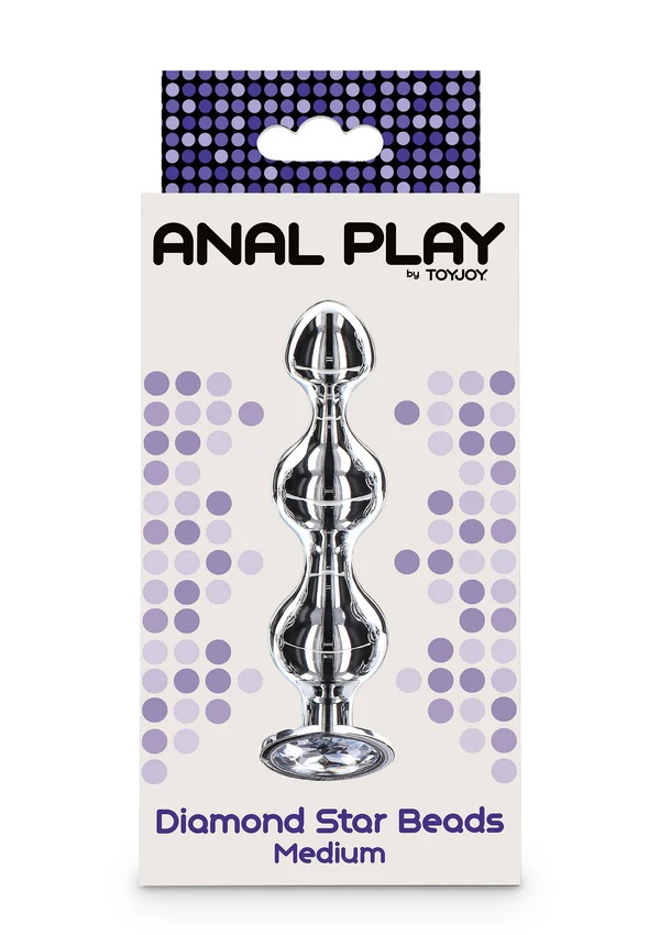 The Diamond Star Beads is a quality butt plug with a silver ... ToyJoy - Diamond Star Anal Beads M photo-5