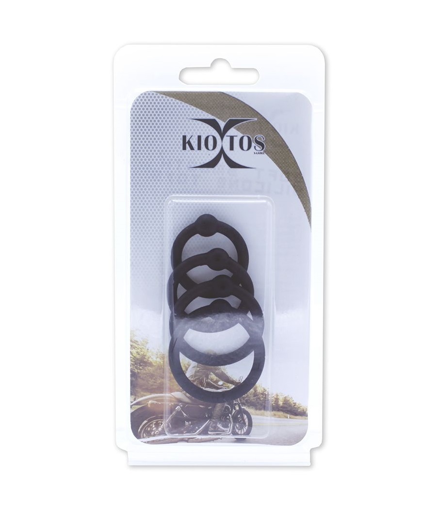 This Silicone Penis Glans Ring Set from Kiotos is perfect If... Kiotos - Silicone Cock Rings Set - Black photo-3