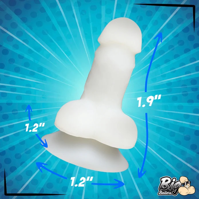 Four Mini Dildos!: This pack is packing 4 mini dildos that w... Big Ballers - Glow Suction Snap-On Peckers 4 pcs photo-7