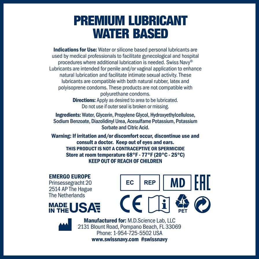 The Swiss Navy Water Based lubricant has a viscosity unlike ... Swiss Navy - Water-Based Lubricant - 59ml photo-3