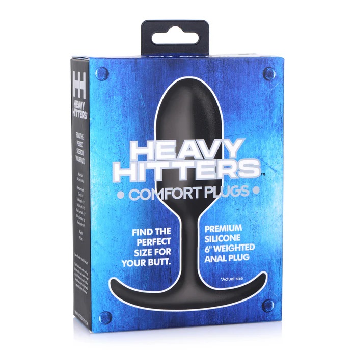These comfortable weighted butt plugs hit hard and deep! Hea... Heavy Hitters - Weighted Anal Plug L - Black photo-9