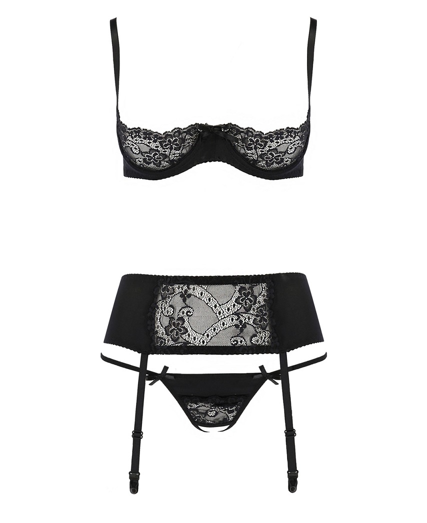 Luxury piece mainly for owners of beautiful breasts and irre... Casmir - Aurelia Set - Black - L/XL photo-3
