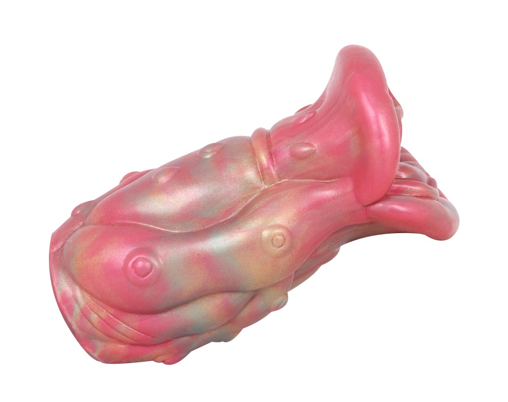 Material: Liquid silicone
Size: 9*15.5cm
Net weight: 606g FAAK - Giant Mouth Flower Masturbator - Pink photo-9