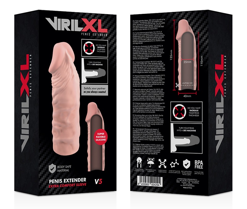 Increase your girth and intensify the pleasure for both of y... VirilXL - V5 Penis Extender - Flesh photo-7