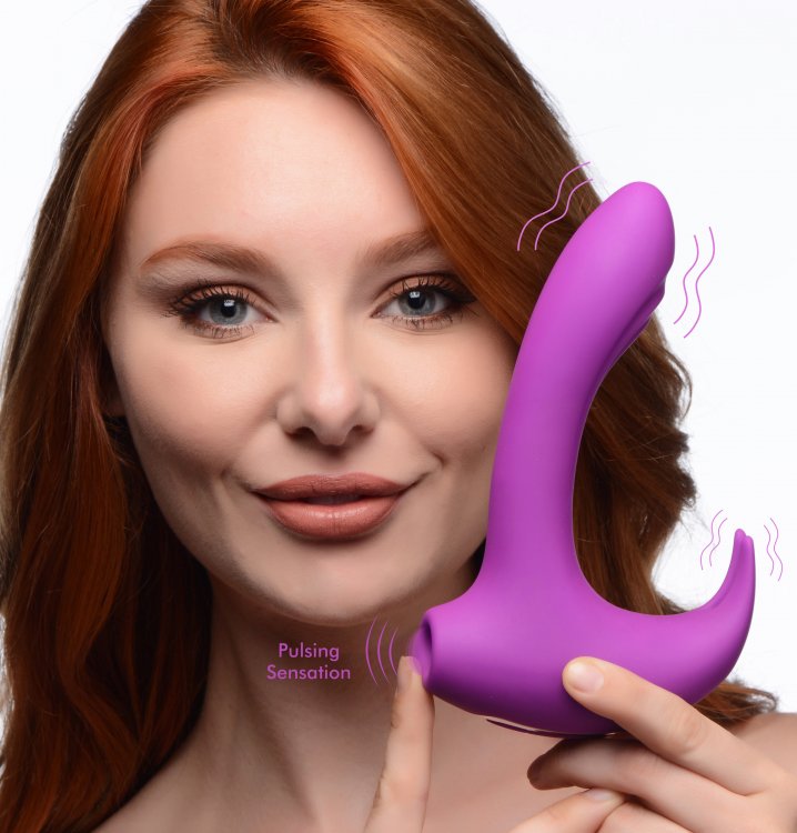 A myriad of intense stimulations for endless options of play... Inmi - 12X Lux Rocker Pulsing Vibe - Purple photo-2