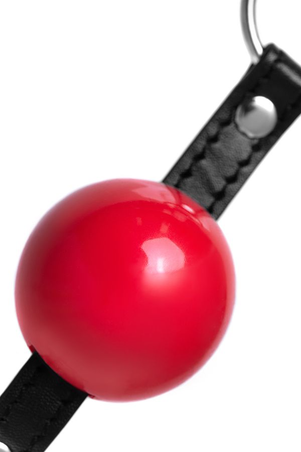 The best remedy for chatter in bed is a stylish and daring g... Anonymo - Ball Soft Gag - Red photo-6