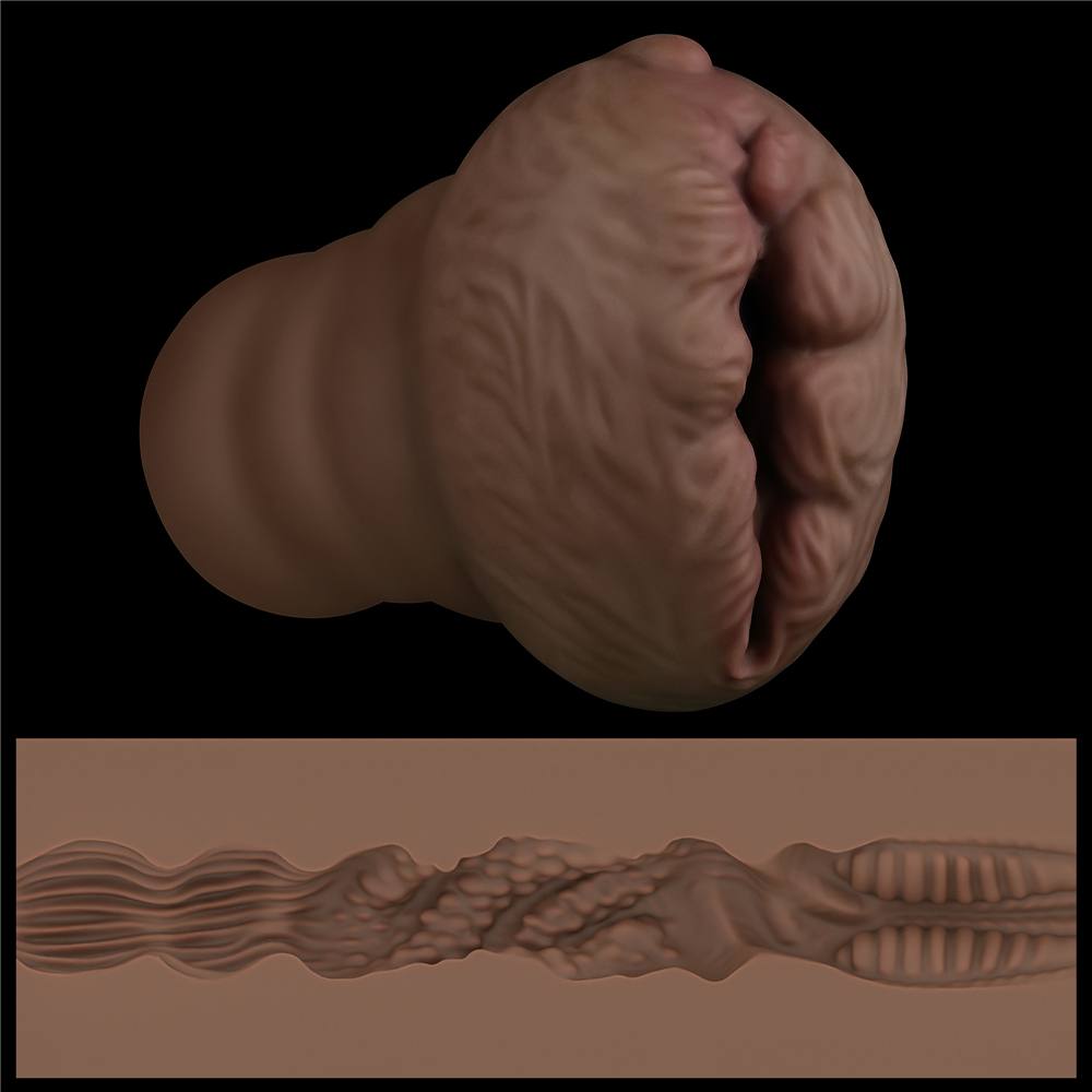 Highly detailed and expertly hand crafted, this realistic al... Lovetoy - Alien's Pie Masturbator #3 - Brown photo-5