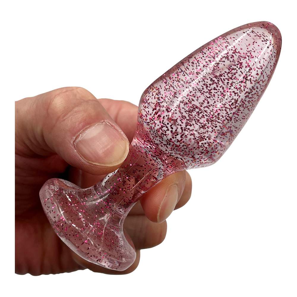 Super cute glitter-filled adult toy! You'll feel like yo... T-Best - Glitter Anal Plug M - Pink photo-2