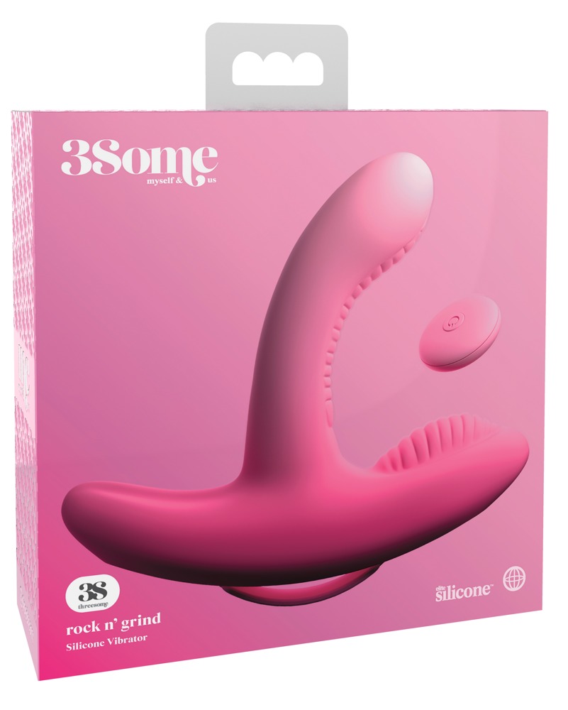 Rock N' Grind is a dual-motor personal pleasure toy to e... 3Some - Rock n’ Grind Vibe - Pink photo-9