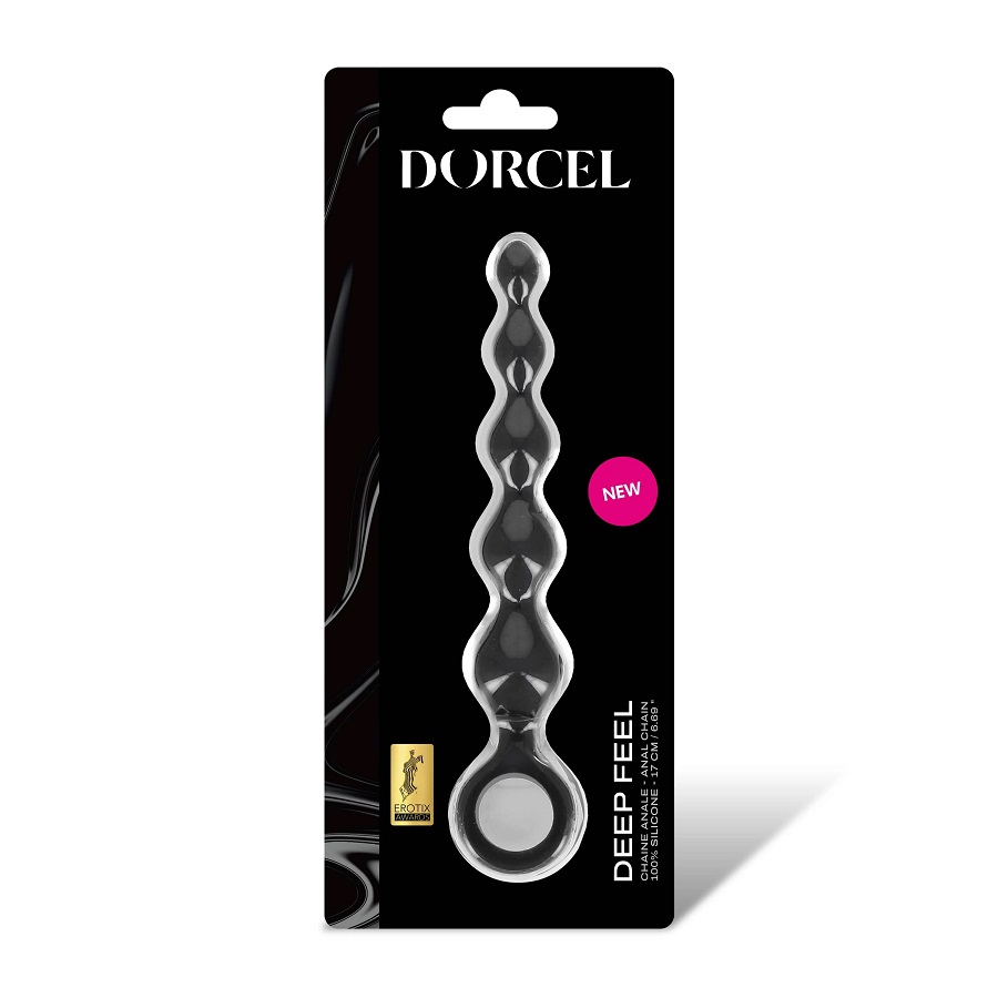 This 100% silicone ultra-sou to the touch anal chain all... Dorcel - Deep Feel Anal Chain - Black photo-2