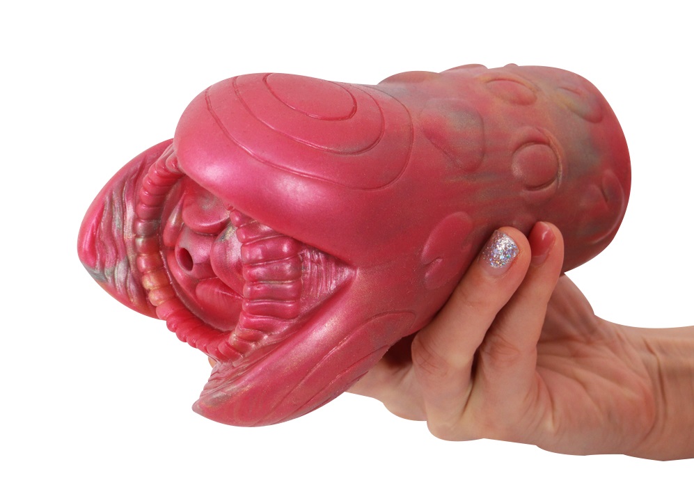 Material: Liquid silicone
Size: 7*15.5cm
Net weight: 656.5g FAAK - Sandworm Masturbator - Pink photo-4