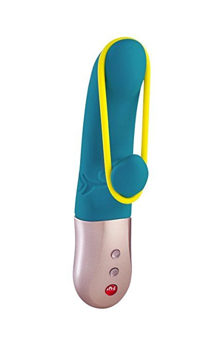 The neon yellow band on this rechargeable MiniVIBRATOR exude... Fun Factory - Vibe Amorino USB - Petrol photo-8