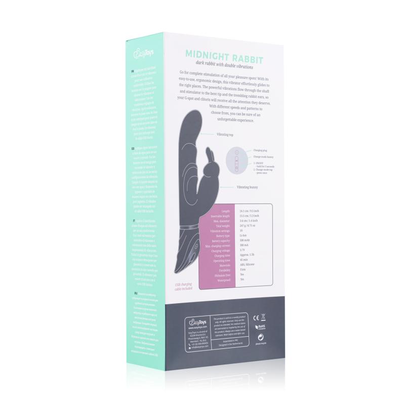 Stimulate all your sensitive spots at the same time with the... Easytoys - Midnight Rabbit Vibe - Blue photo-10
