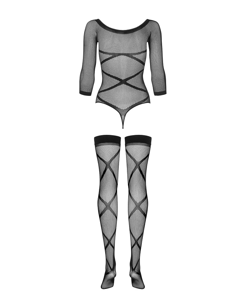 Tempting details, beautifully highlighted silhouette and sen... Obsessive - Bodystocking G320 - Black - S/M/L photo-8