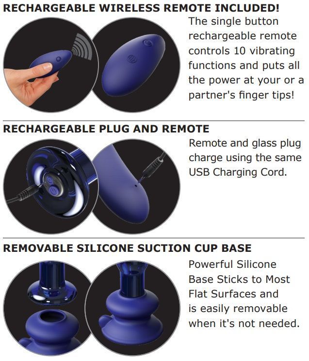 Icicle No. 83 is designed to create the ultimate experience ... Icicles - Vibro Glass Plug No 83 - Blue photo-7