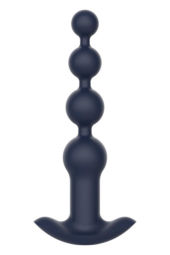 Apollo has a beaded shape, 7 vibration rhythms and 3 speeds.... Dreamtoys - Apollo Vibro Beads w Remote - Blue photo-3
