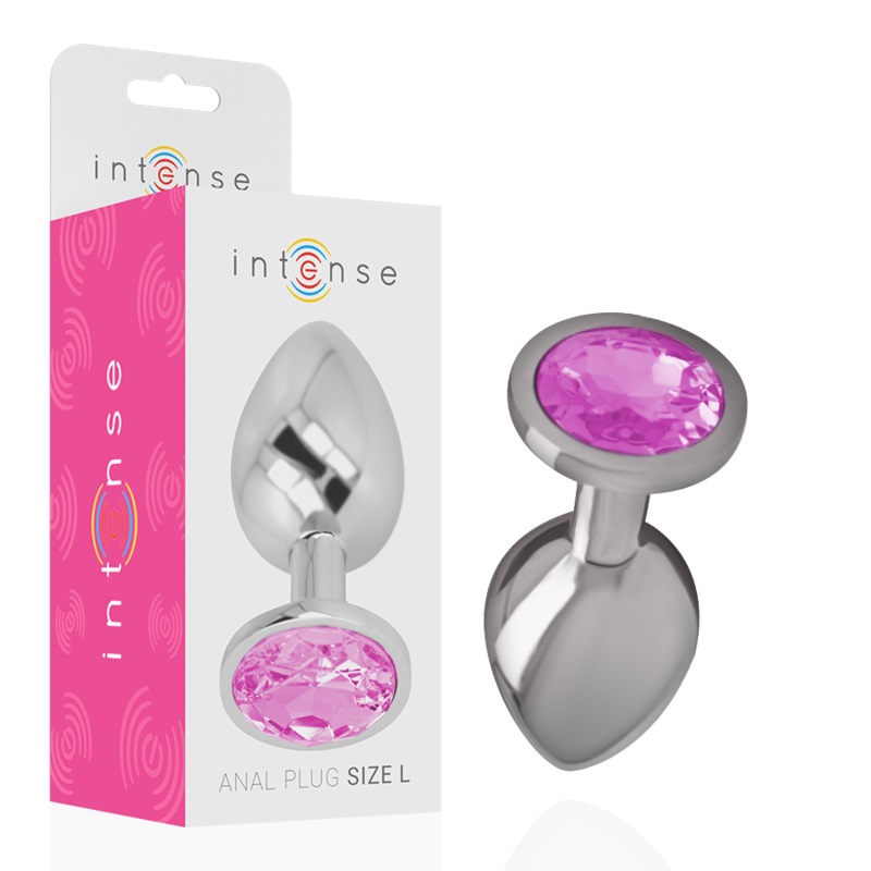 Let your buttocks shine with the Intense anal plug, decorate... Intense - Metal Gem Plug L - Pink photo-6