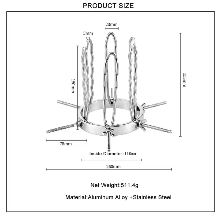 6 Claws metal adjustable anal dilator
Material: Aluminum Al... MT - Wavy Extreme Fisting Anal Spreader photo-8
