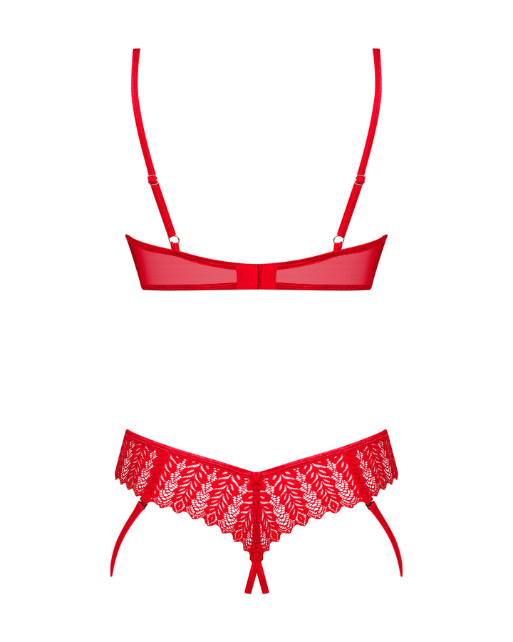 Would you like to solve this sexy puzzle? Are you ready to b... Obsessive - Ingridia Crotchless Set - Red - XL/2XL photo-4
