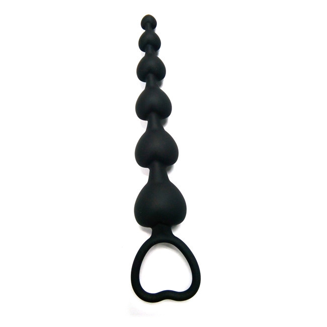 Silicone heart-shaped anal beads
Total L: 185mm ... MT - Heart Anal Beads - Black photo-3