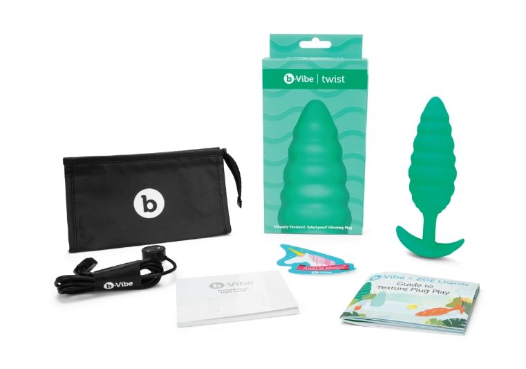 Say hello to the new b-Vibe Texture Plugs — A collection of ... B-Vibe - Twist Texture Plug - Green photo-9