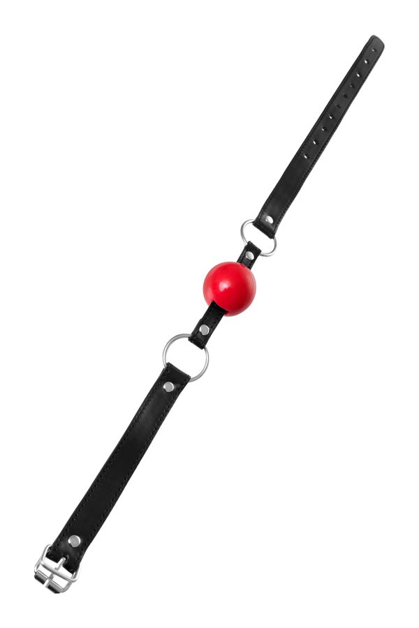 The best remedy for chatter in bed is a stylish and daring g... Anonymo - Ball Soft Gag - Red photo-5