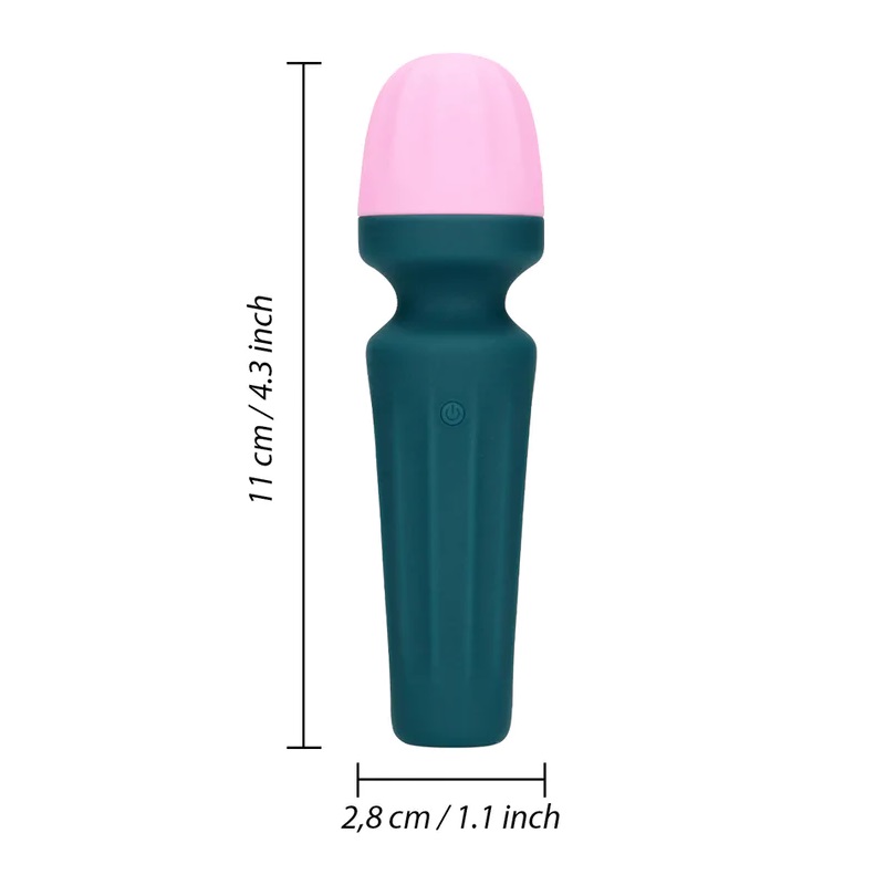 This Mini Wand Vibrator is designed for exploring your body,... Loveline - Mini Wand Massager - Ancient Sea photo-7