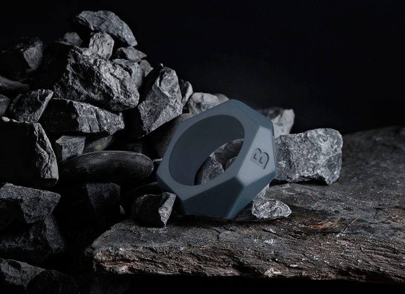 This thick diamond cock ring gives your penis an even more m... Boners - Diamond Cock Ring - Grey photo-2