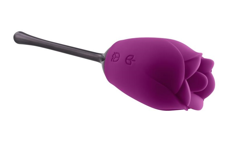 Your eyes aren't deceiving you. This rose is so beautifu... Playboy - Petal Vibrator - Purple/Black photo-2