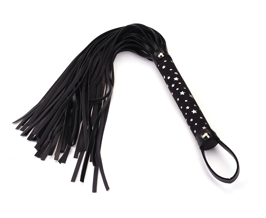 A vivid starry night bondage kit made of black PU dotted wit... Liebe Seele - Stary Nights Bondage Kit 7pcs - Black photo-7