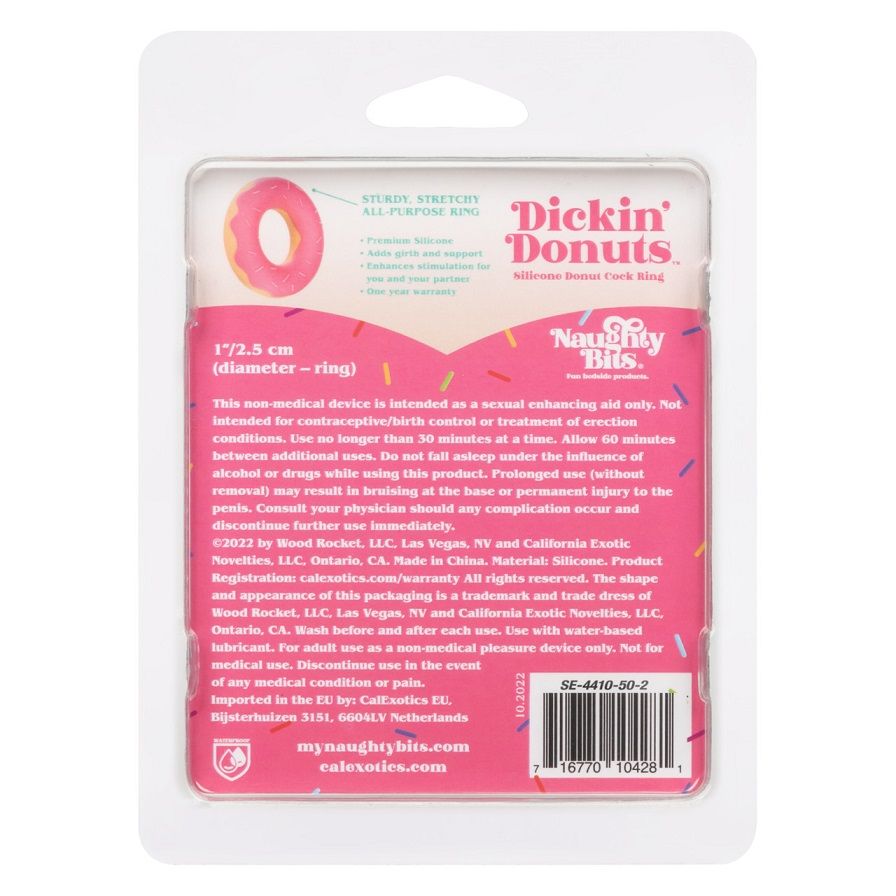 The Naughty Bits Dickin' Donuts Silicone Donut Cock Ring... CEN - Naughty Bits Dickin’ Donuts Ring - Pink photo-12