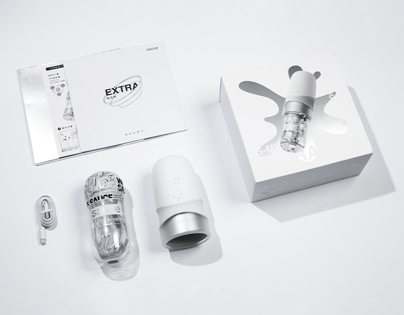 An electronic masturbator featuring 5D TOUCH technology with... Sauce - Extra Electronic Masturbator - White photo-12