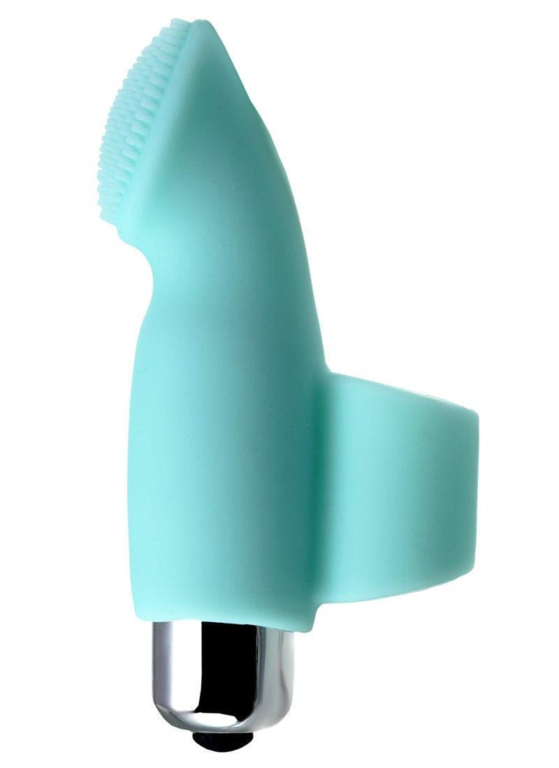 This toy is put on the finger and becomes an extension of th... JOS - Bliss Finger Vibrator - Blue photo-4