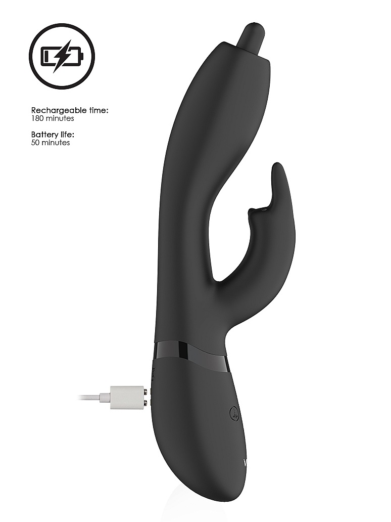 NILO silicone G-spot rabbit boasts a 10 function, 360 degree... Vive - Nilo Pinpoint Rabbit Vibrator - Black photo-6