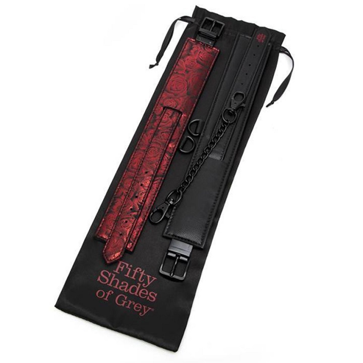 In celebration of a decade of erotic discovery and fulfillme... Fifty Shades of Grey - Sweet Anticipation Ankle Cuffs - Red photo-5