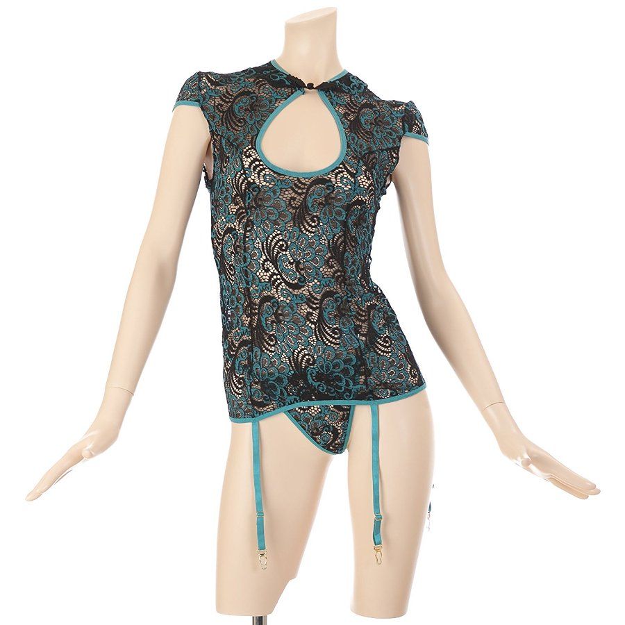 The bright emerald color attracts eye-catching bamboo doll o... Costume Garden - GB-389 Tethys Chinois Costume photo-3