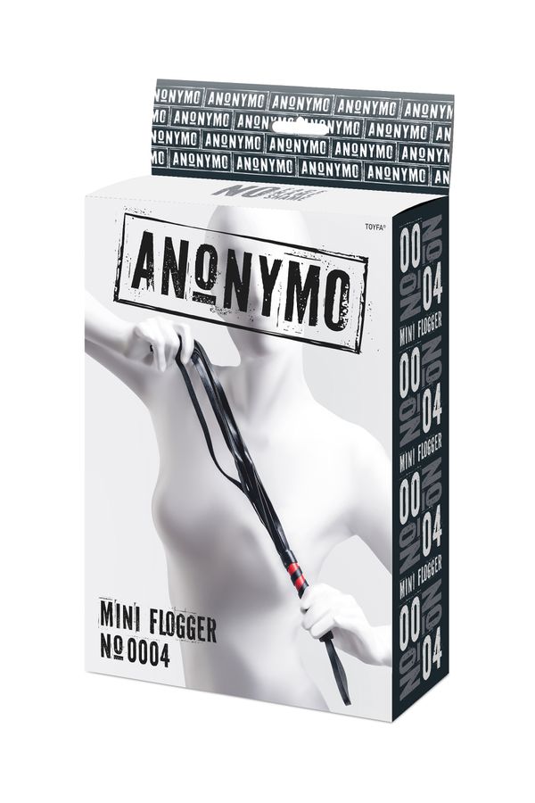Stylish suede flogger with 40 tails and stiff handle, decora... Anonymo - Flogger 45cm - Black photo-8