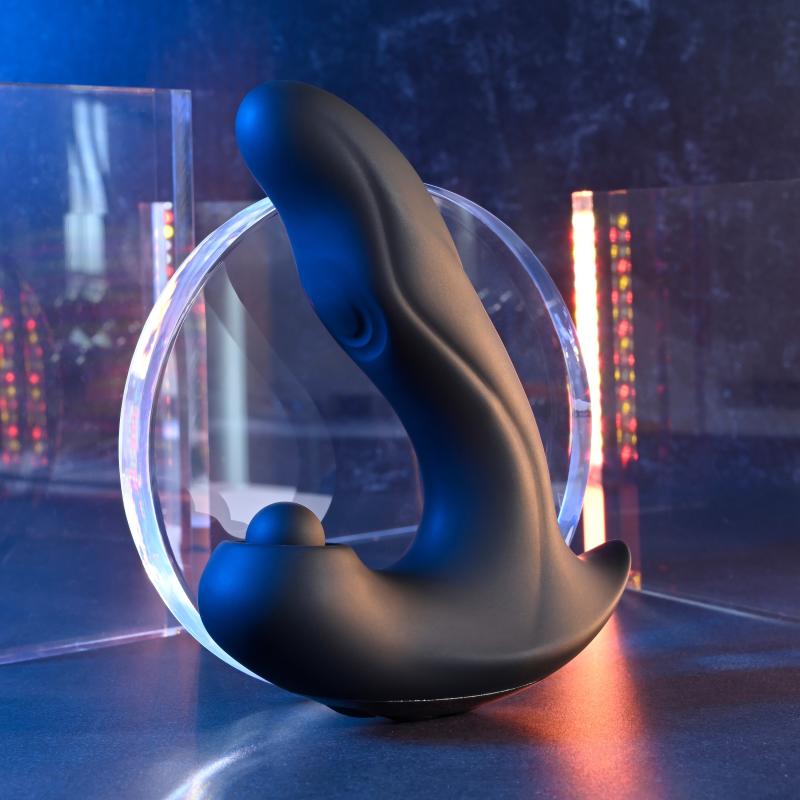 This well-crafted chunky shape features 3 distinct motors th... Gender X - Mad Tapper Vibrator w Clit Stimulator - Black photo-5