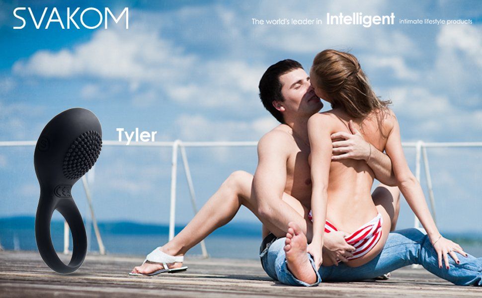 Your browser does not support the ... SVAKOM - Tyler 震動陰莖環 - 黑色 照片-9