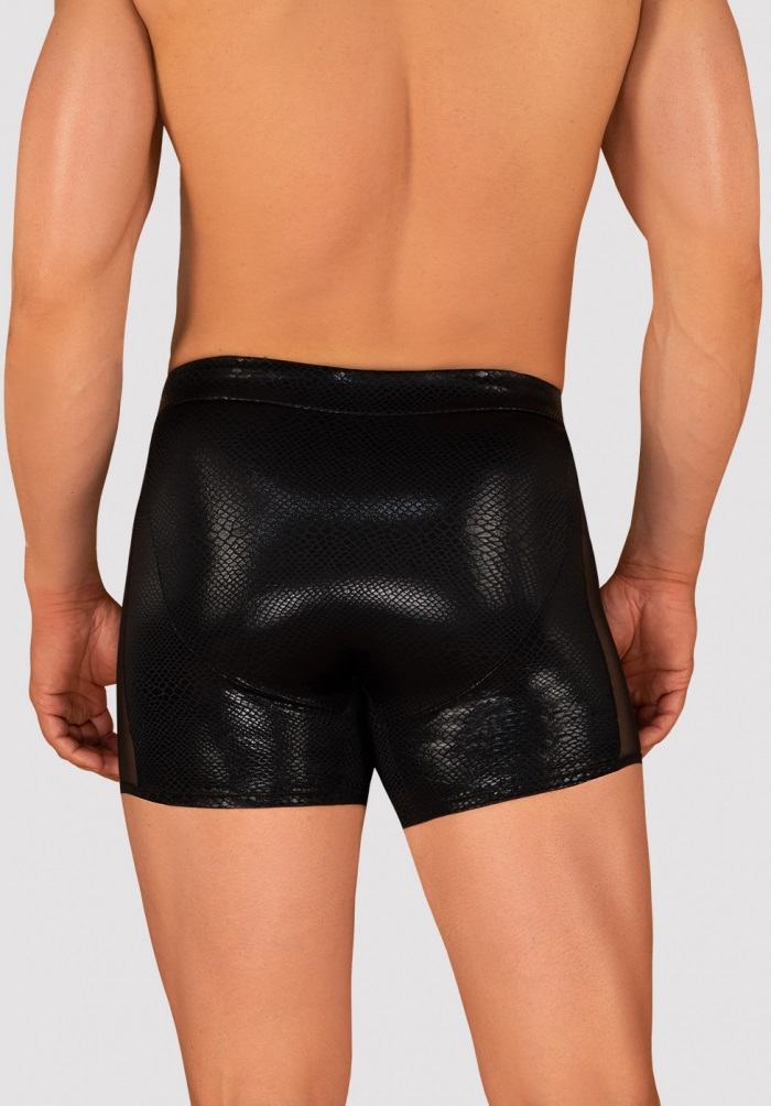 You cannot pass by this model of bathing shorts! Unique cut,... Obsessive - Punta Negra Swim Shorts - Black - S/M photo-6