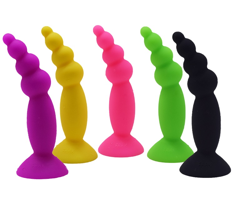 FAAK - 矽胶迷你串珠后庭塞 - 紫色 照片-6