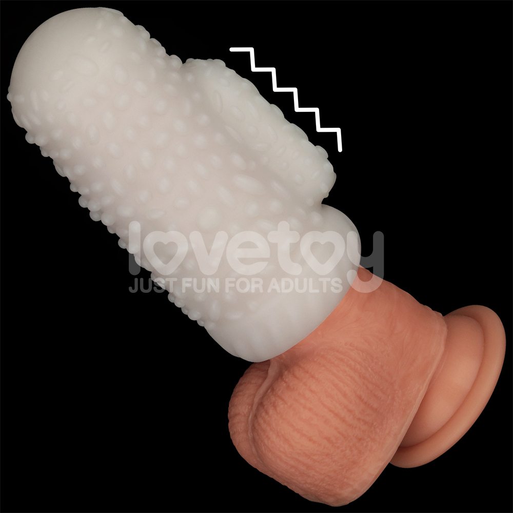 Discover ultimate pleasure and versatility with the Lovetoy ... Lovetoy - Knights Ring Vibro 2in1 Sleeve - Drip photo-4