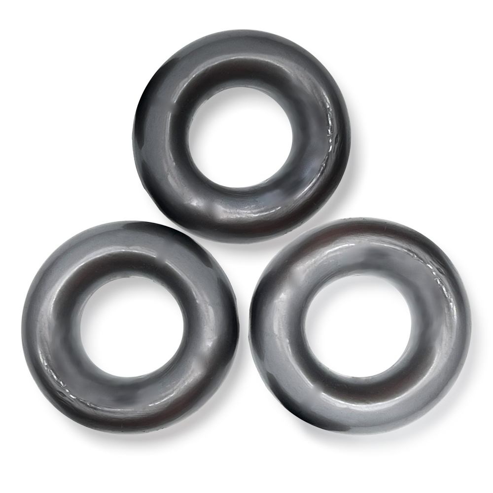 These fat-boys cockrings are the next-step-up WILLY’s…3 non-... Oxballs - Fat Willy Cockring 3's Pack - Steel photo-3