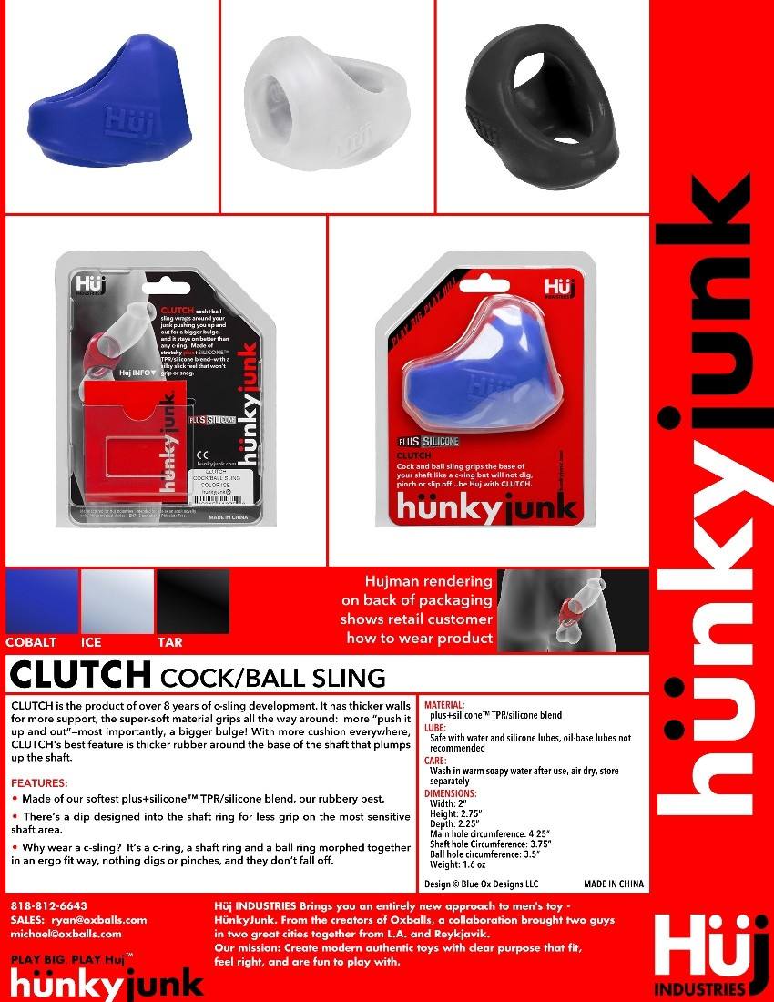 Hünkyjunk’s cock-sling toy is designed to fit the Hüj style-... Hunkyjunk - Clutch Cock & Ball Sling - Ice photo-4