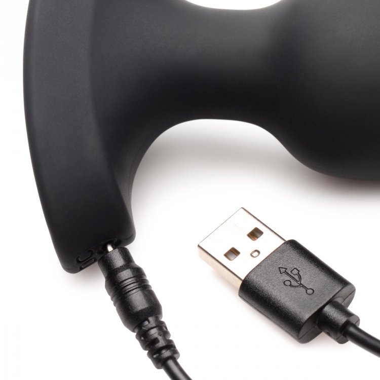 Show off your heart and your rhythm! This anal plug has a br... Booty Sparks - Laser Heart Anal Plug M - Black photo-7