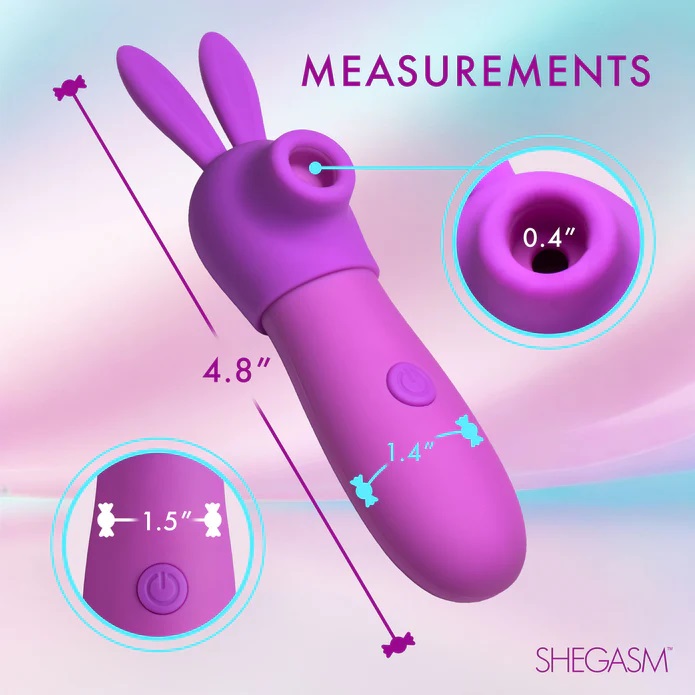 Discover the delightful sensations of the Bunny Sidekick Suc... Inmi - Bunny Sidekick Clit Stimulator - Purple photo-6