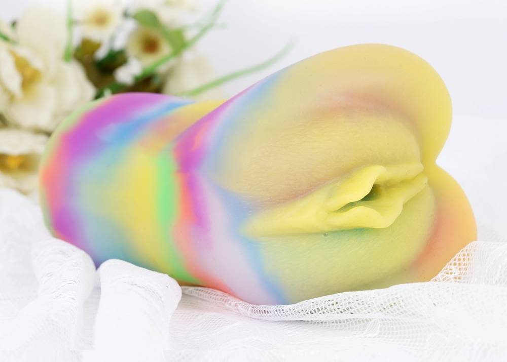 Glow in dark masturbator were made of light enable material,... FAAK - Fantasy Pussy Masturbator - Luminous photo-5