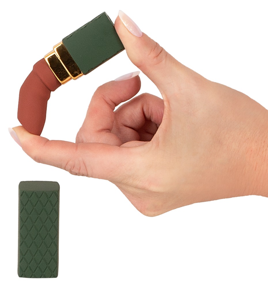 Discreet lipstick deign for a handbag!
The mini vibrator Lux... Emerald Love - Luxurious Lipstick Vibe - Green photo-3