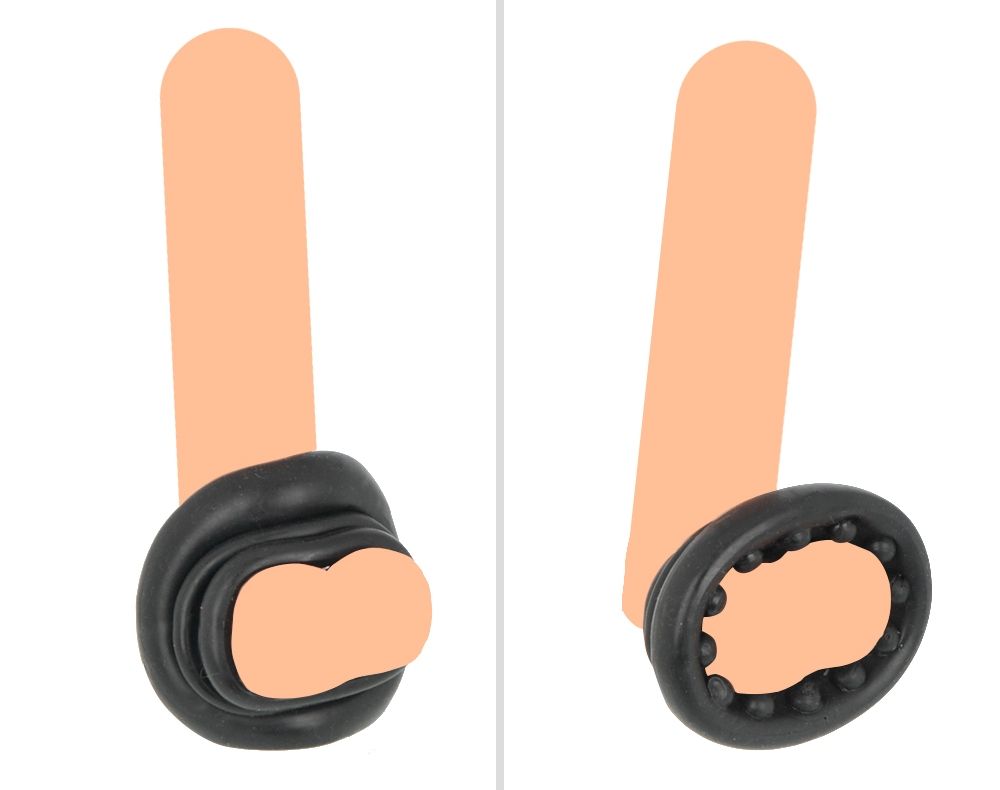 Springy & Accordion-like Triplicate Cock Ring; Have Fun with... Rends - Penimagma Springy & Triplicate Cock Ring photo-7