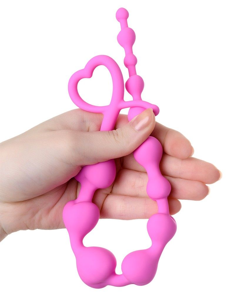 Diameter varies from small to large. Flexible material.
Mat... ToDo - Long Sweety Anal Beads - Pink photo-2